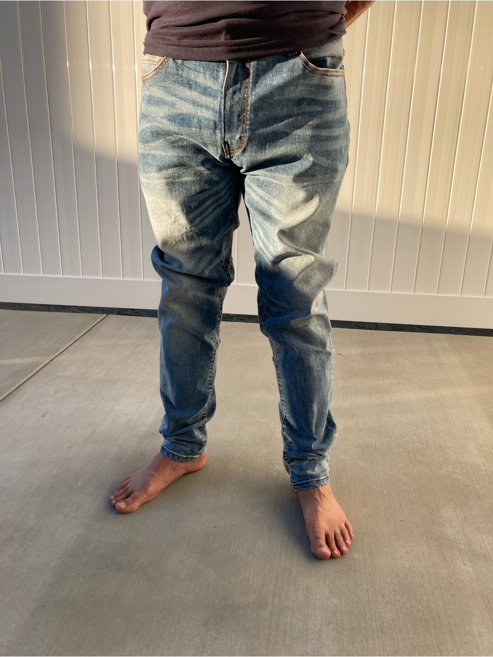 Slim Fit Light Blue Washed Men's Jeans